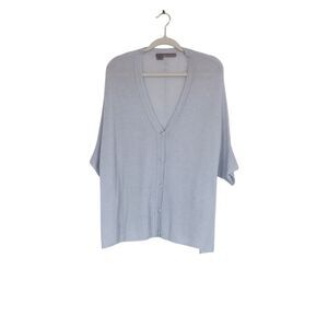 360 cashmere  cashmere light weight cardigan light blue M